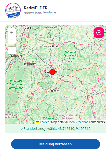 Startseite & Standortauswahl